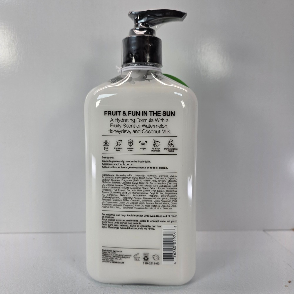 Hempz Fresh Coconut & Watermelon Body Moisturizer 17oz 48-Hour Hydration Lotion - Picture 2 of 2